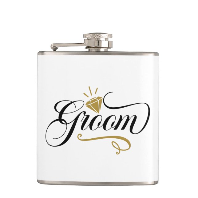 Flasques Cool Groom Wedding add name  (Devant)