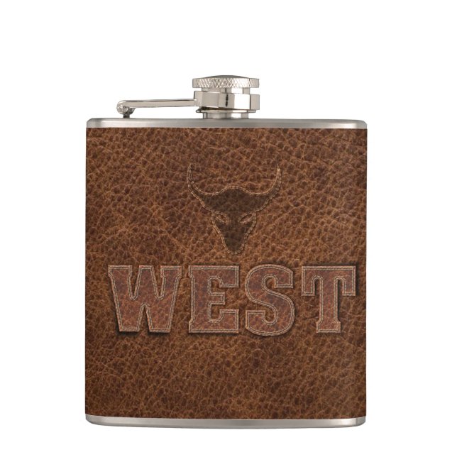 Flasques Cool Western Texte - Personnaliser It (Devant)