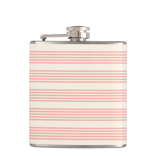 Flasques Corail et beige cinq rayures motif (Devant)