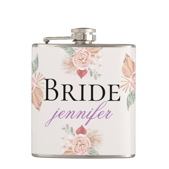 Flasques Couleur florale personnalisée Boho Multicolor (Devant)