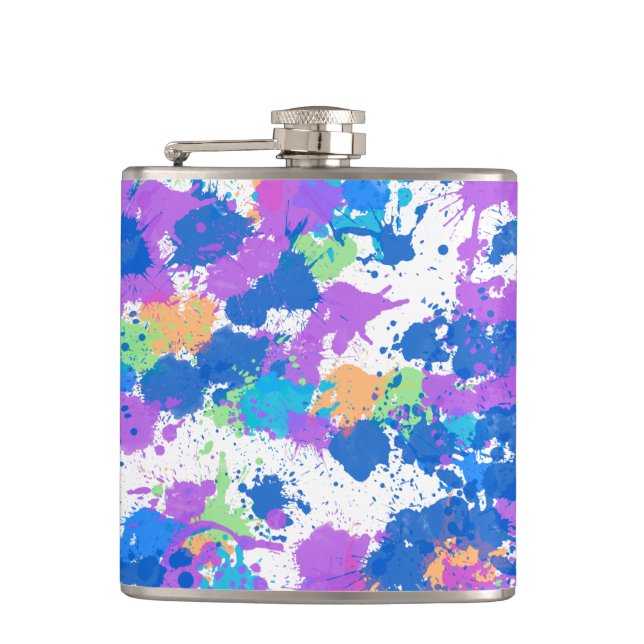 Flasques Couleurs cool Peinture Abstraite, Blurple (Devant)