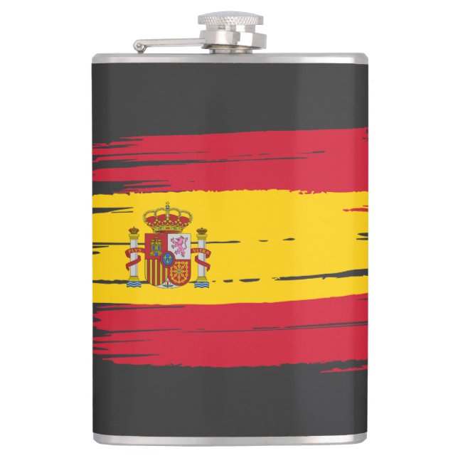 Flasques Coup de pinceau Drapeau Espagne (Devant)