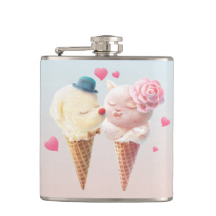 Flasques Couple de crème glacée - Amour au premier coup