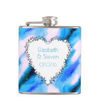Couronne En Forme De Coeur Sur Bleu Abstrait Maria