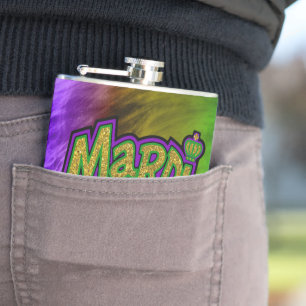 Flasques Couronne festive de SlipperyJoe thème Mardi Gras r