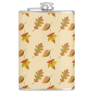Flasques Cozy autumn maple leaves oak leaves