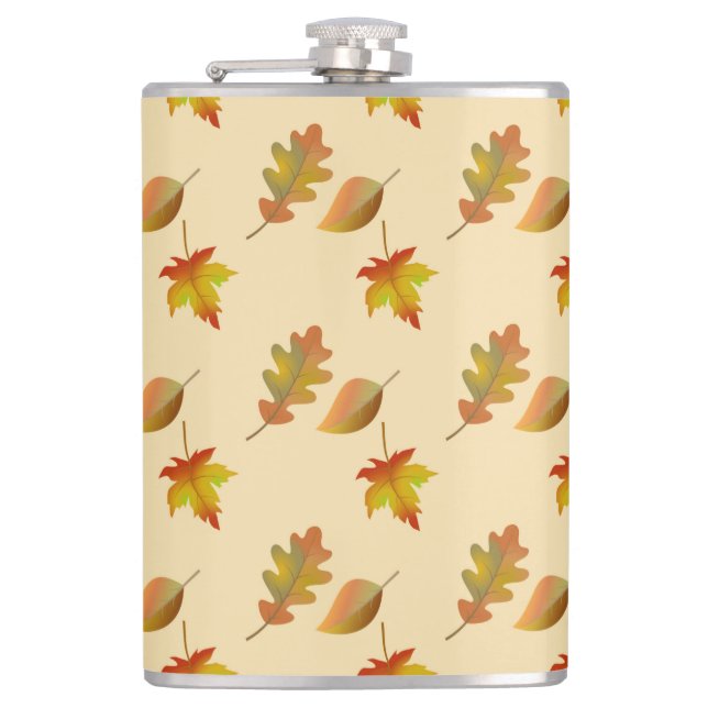Flasques Cozy autumn maple leaves oak leaves (Devant)