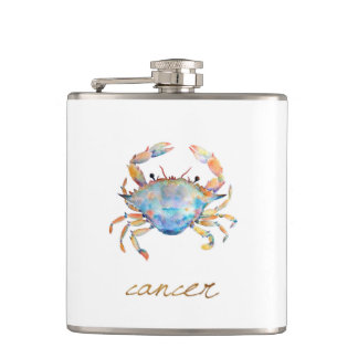 Flasques Crabe de Cancer d'aquarelle