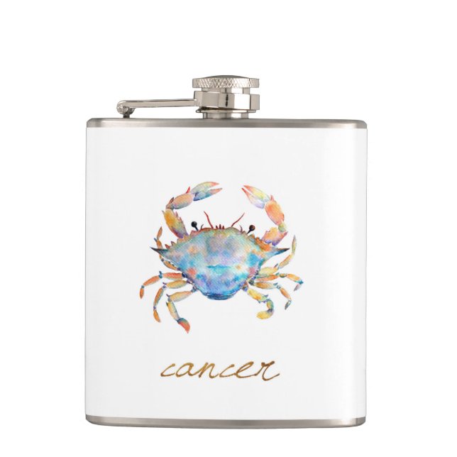 Flasques Crabe de Cancer d'aquarelle (Devant)