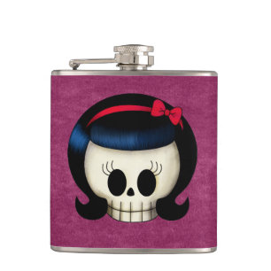 Flasques Crâne de fille de rockabilly