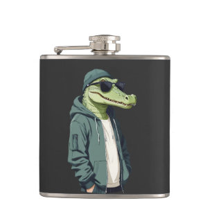 Flasques Crocodile Portant Sweat - shirt à capuche drôle Co