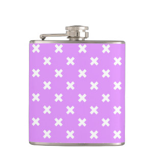 Flasques Croix blanches sur lilas