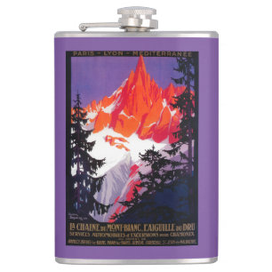 Flasques Cru PosterEurope de Chaine De Mont Blanc de La