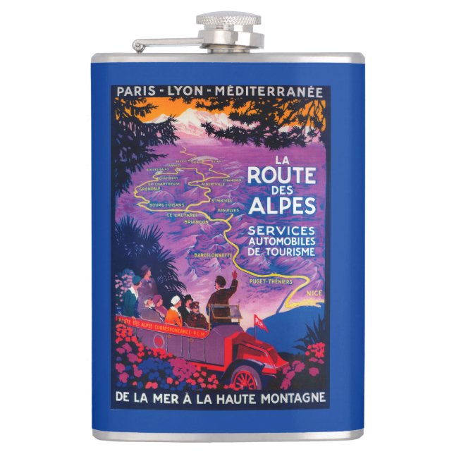 Flasques Cru PosterEurope de DES Alpes d'itinéraire de La (Devant)