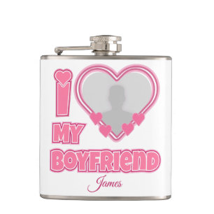 Flasques Custom I Love My Boyfriend - Ajouter photo et nom