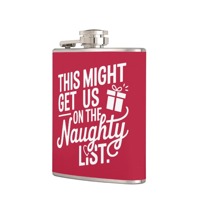 Flasques Custom Name Christmas Naughty List (Gauche)