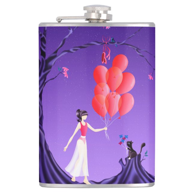 Flasques Cute Ballerina Heist Hip Flask (Devant)