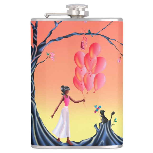 Flasques Cute Ballerina Heist Hip Flask (Devant)