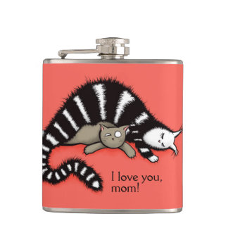 Flasques Cute Chat Maman Amour Famille