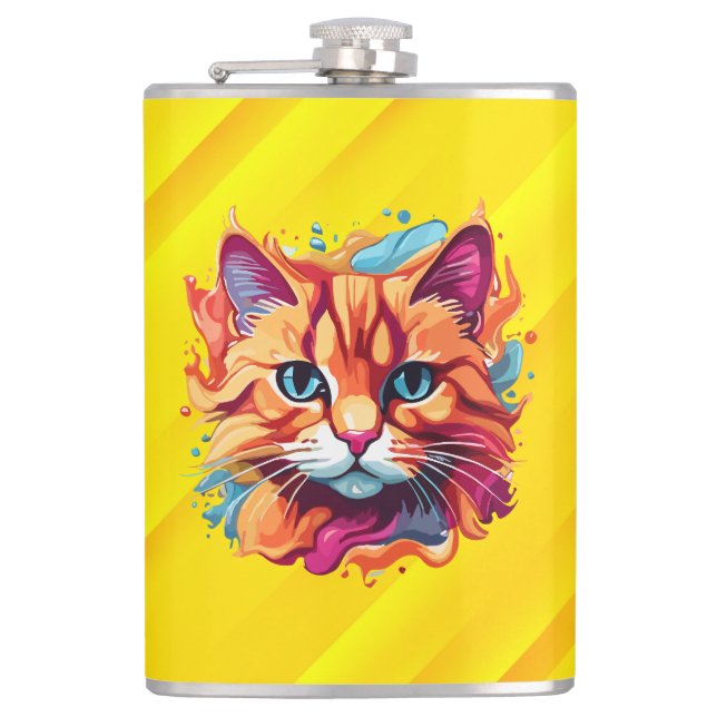 Flasques Cute Colorful Chat Face-87002 (Devant)