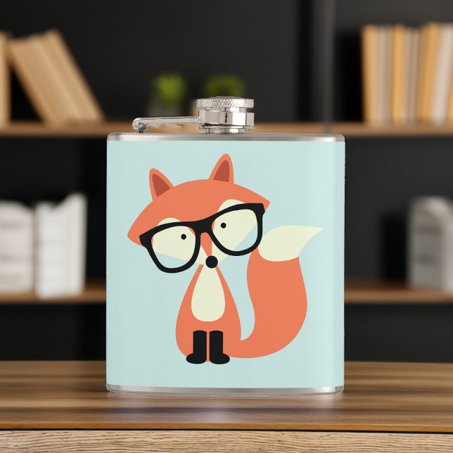 Flasques Cute Hipster Red Fox (Créateur téléchargé)