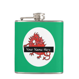 Flasques Cute Little Red Dragon Hip Flask pour personnalise
