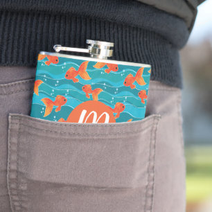 Flasques Cute Motif de natation Goldfish & Water