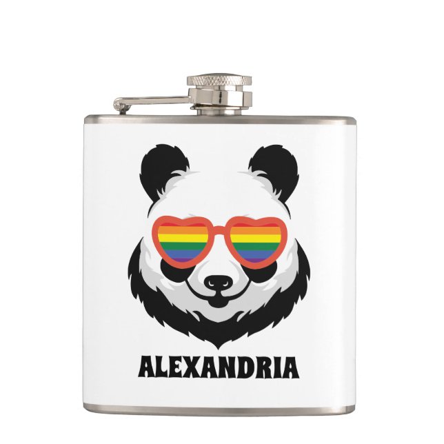 Flasques Cute Ours Panda | Arc en ciel | LGBTQ (Devant)