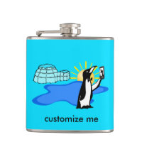 Cute Penguin Selfie Humour Cool bleu personnalisé