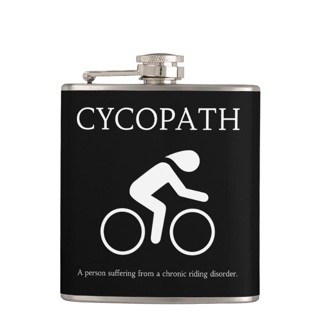 Flasques Cycopath, j'adore les vélos, la nouveauté amusante (Devant)