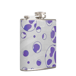 Flasques Dalmatien Violet et Blanc à pois