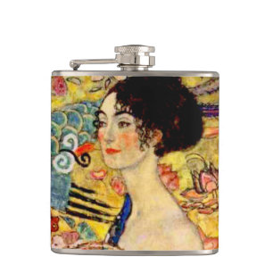 Flasques Dame Gustav Klimt avec ventilateur