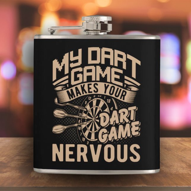 Flasques Dart Game Flex Vinyl Wrapped Flask 6 oz. (Créateur téléchargé)