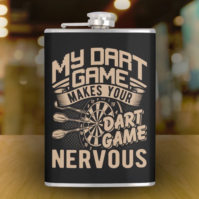 Flasques Dart Game Flex Vinyl Wrapped Flask 8 oz. (Créateur téléchargé)