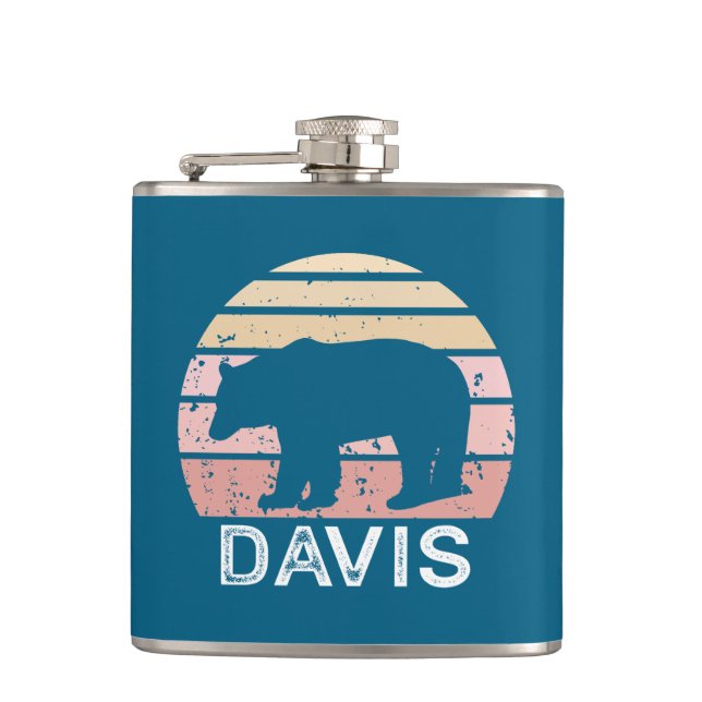 Flasques Davis West Virginia Retro Bear (Devant)