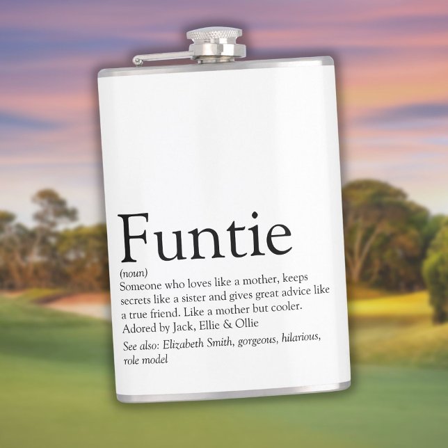 Flasques Définition de Tantie Citation Drôle Tatie (Funtie Definition Saying Funny Auntie Flask)