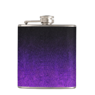 Flasques Dégradé de Parties scintillant noire et violette