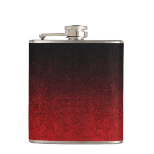 Flasques Dégradé de Parties scintillant rouge et noire