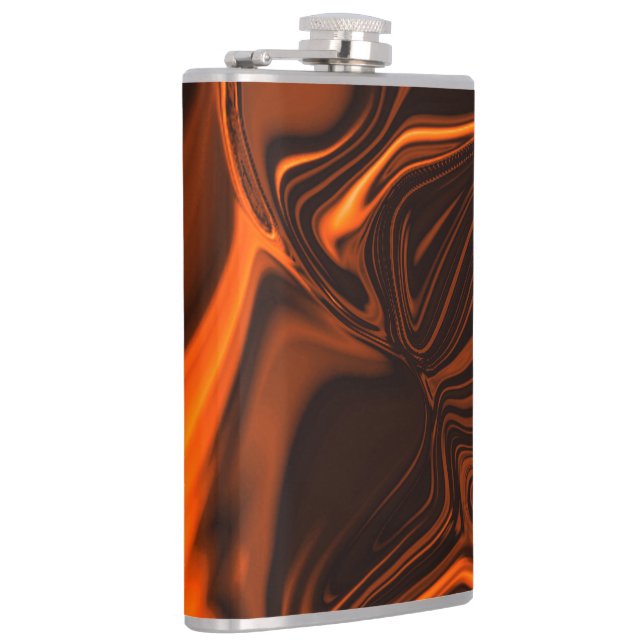 Flasques Des ondulations courbes de corail brillant sur fon (Droite)