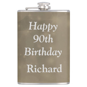 Flasques Design élégant personnalisé 90e anniversaire