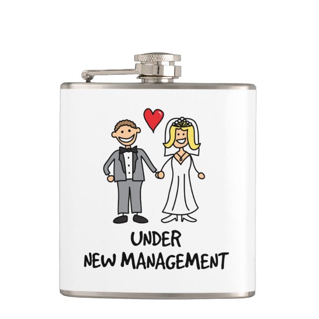 Flasques Dessin animé de mariage - Sous nouvelle direction (Devant)