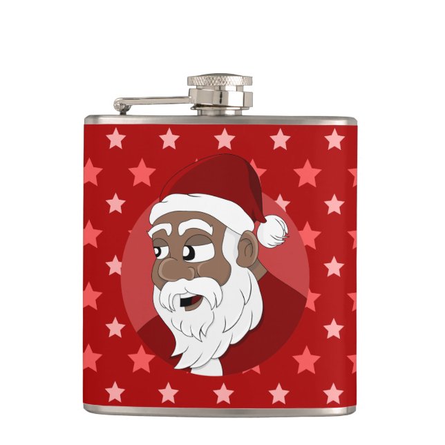 Flasques Dessin animé de Père Noël noir (Devant)