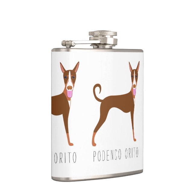 Flasques Dessin personnalisable Podenco Orito Chien (Droite)