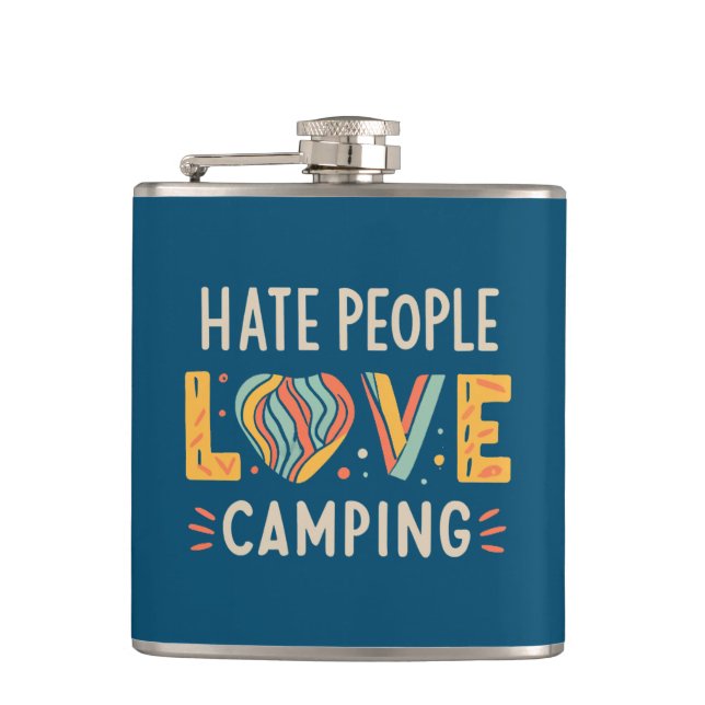 Flasques Déteste les gens, aime camper (Devant)
