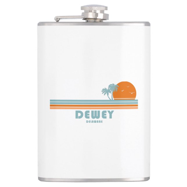 Flasques Dewey Beach Delaware Sun Palm Trees (Devant)