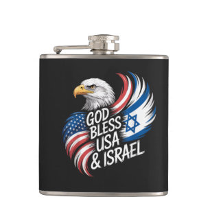 Flasques Dieu bénisse Israël USA