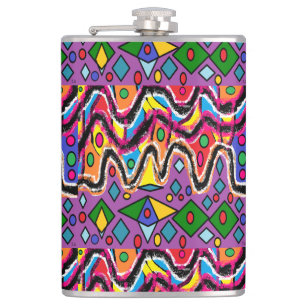 Flasques Dippy Hippy style de peinture rétro