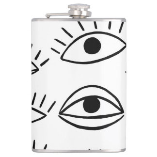 Flasques Doodle eye, motif créatif sans couture.