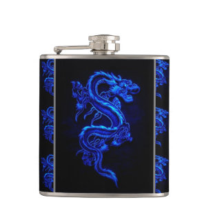 Flasques Dragon asiatique bleu