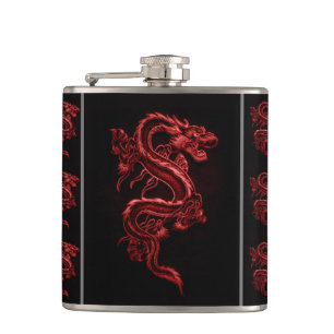 Flasques Dragon asiatique rouge